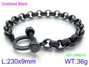 Stainless Steel Bracelet(Men) - KB113683-KFC