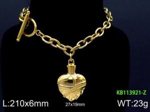 Stainless Steel Gold-plating Bracelet - KB113921-Z
