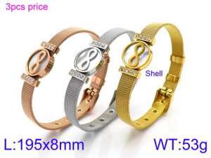 Stainless Steel Rose Gold-plating Bracelet - KB114032-KHY