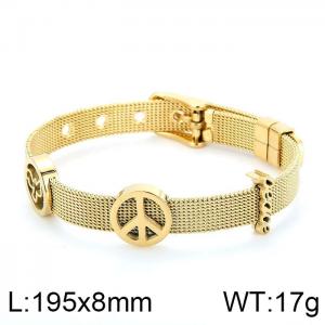 Stainless Steel Gold-plating Bracelet - KB114061-KHY