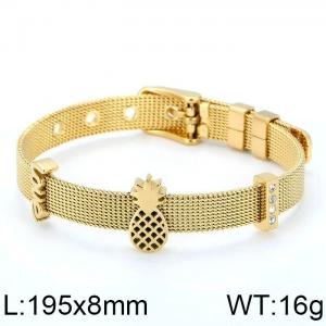 Stainless Steel Gold-plating Bracelet - KB114073-KHY