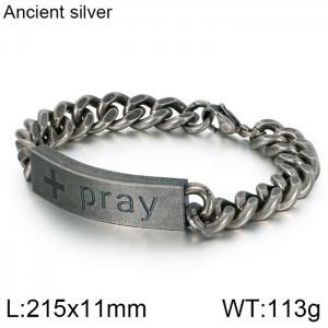 Stainless Steel Bracelet(Men) - KB114167-KFC