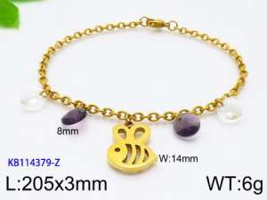 Stainless Steel Gold-plating Bracelet - KB114379-Z