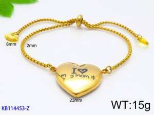 Stainless Steel Gold-plating Bracelet - KB114453-Z