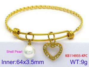 Stainless Steel Gold-plating Bangle - KB114935-KFC