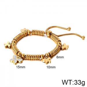 Stainless Steel Gold-plating Bracelet - KB114990-KFC