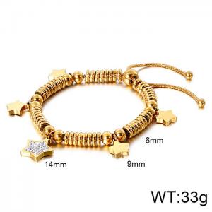 Stainless Steel Gold-plating Bracelet - KB114992-KFC