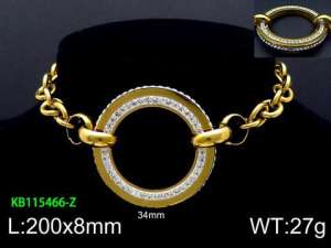 Stainless Steel Gold-plating Bracelet - KB115466-Z