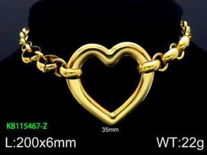 Stainless Steel Gold-plating Bracelet - KB115467-Z