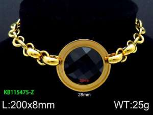 Stainless Steel Gold-plating Bracelet - KB115475-Z