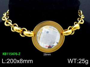 Stainless Steel Gold-plating Bracelet - KB115476-Z