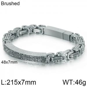 Stainless Steel Stone Bracelet - KB115581-KFC