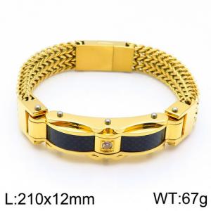 Stainless Steel Gold-plating Bracelet - KB115988-K