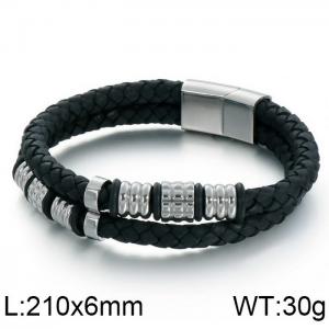 Leather Bracelet - KB116187-KFC