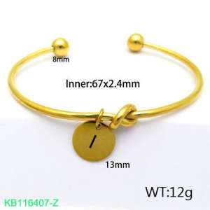 Stainless Steel Gold-plating Bangle - KB116407-Z