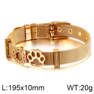 Stainless Steel Gold-plating Bracelet - KB117070-KFC