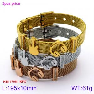 Stainless Steel Rose Gold-plating Bracelet - KB117081-KFC