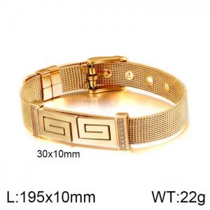 Stainless Steel Gold-plating Bracelet - KB117087-KFC