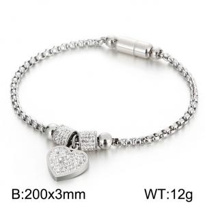 Stainless Steel Stone Bracelet - KB117099-KFC