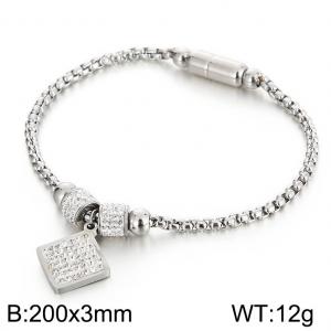 Stainless Steel Stone Bracelet - KB117101-KFC