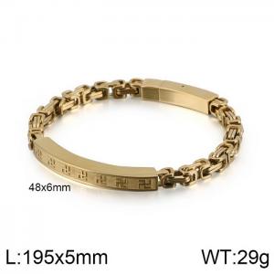 Stainless Steel Gold-plating Bracelet - KB117106-KFC