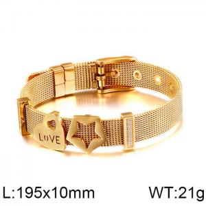 Stainless Steel Gold-plating Bracelet - KB117314-KFC