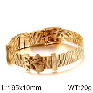 Stainless Steel Gold-plating Bracelet - KB117318-KFC
