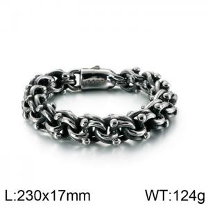 Stainless Steel Bracelet(Men) - KB117458-BDJX