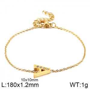 Stainless Steel Gold-plating Bracelet - KB117678-KLB