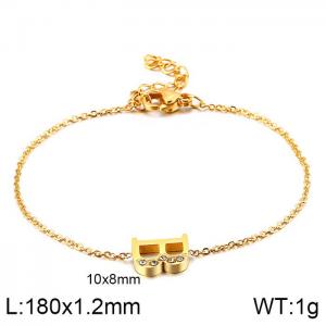 Stainless Steel Gold-plating Bracelet - KB117680-KLB