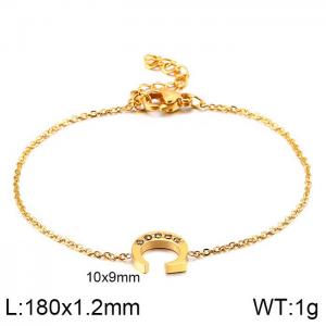 Stainless Steel Gold-plating Bracelet - KB117682-KLB