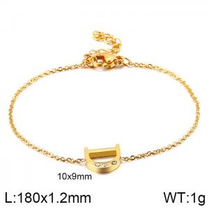 Stainless Steel Gold-plating Bracelet - KB117684-KLB