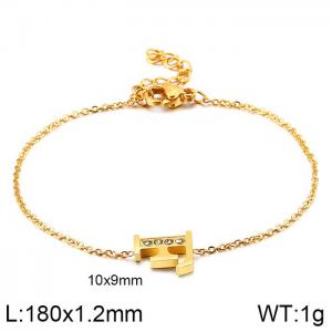 Stainless Steel Gold-plating Bracelet - KB117688-KLB