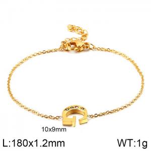 Stainless Steel Gold-plating Bracelet - KB117690-KLB