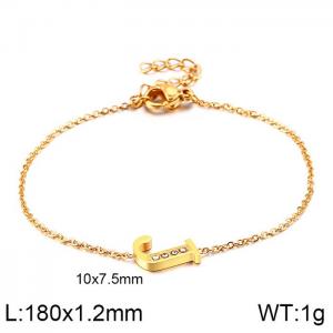 Stainless Steel Gold-plating Bracelet - KB117696-KLB