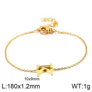Stainless Steel Gold-plating Bracelet - KB117698-KLB