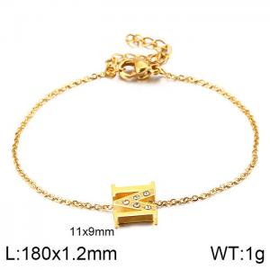 Stainless Steel Gold-plating Bracelet - KB117702-KLB