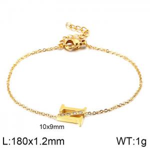Stainless Steel Gold-plating Bracelet - KB117704-KLB