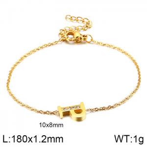 Stainless Steel Gold-plating Bracelet - KB117708-KLB