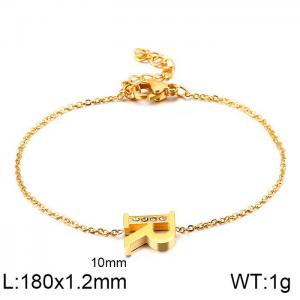 Stainless Steel Gold-plating Bracelet - KB117711-KLB