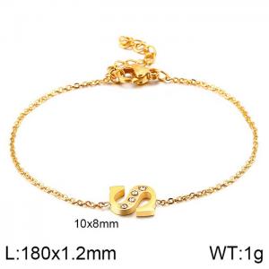 Stainless Steel Gold-plating Bracelet - KB117714-KLB