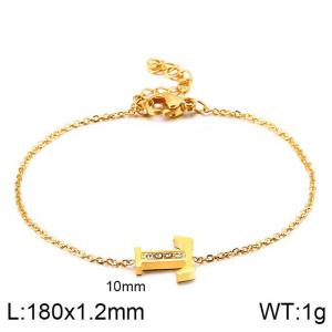 Stainless Steel Gold-plating Bracelet - KB117716-KLB