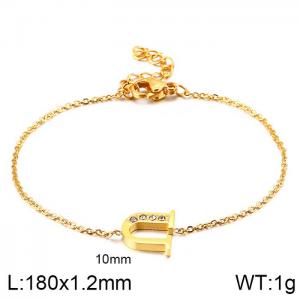 Stainless Steel Gold-plating Bracelet - KB117718-KLB
