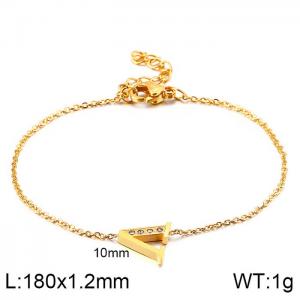 Stainless Steel Gold-plating Bracelet - KB117720-KLB