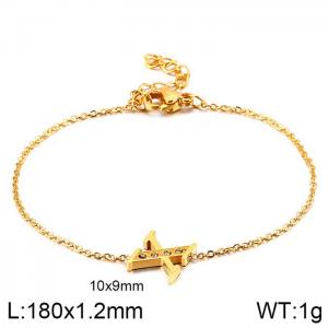 Stainless Steel Gold-plating Bracelet - KB117724-KLB