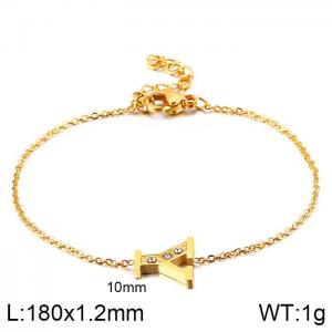 Stainless Steel Gold-plating Bracelet - KB117726-KLB