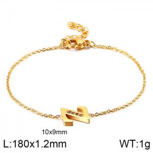 Stainless Steel Gold-plating Bracelet - KB117728-KLB