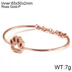 Stainless Steel Rose Gold-plating Bangle - KB117749-KHY