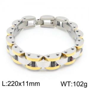 Stainless Steel Gold-plating Bracelet - KB118362-KFC