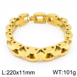 Stainless Steel Gold-plating Bracelet - KB118364-KFC